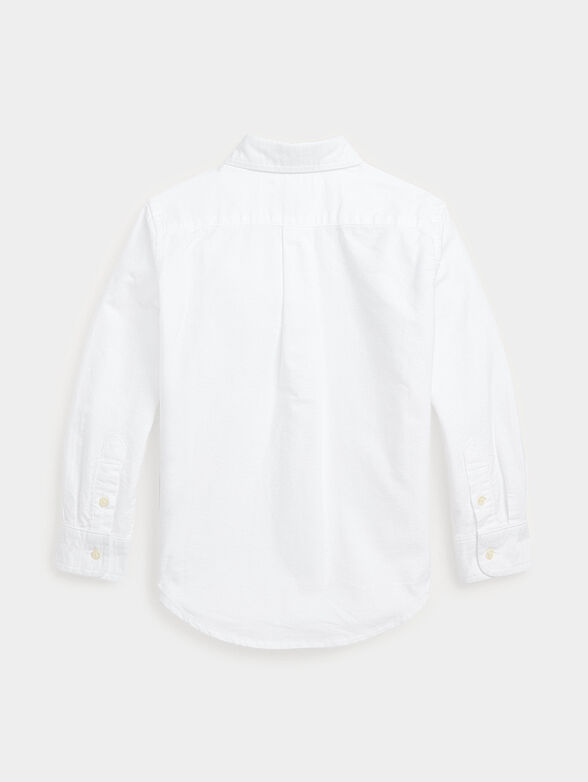 White shirt with logo embroidery - 2