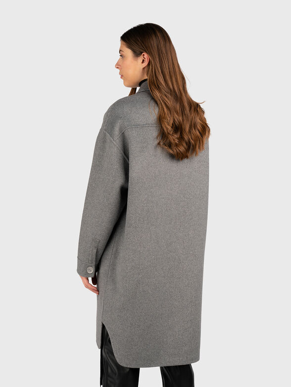 Grey wool blend coat  - 2