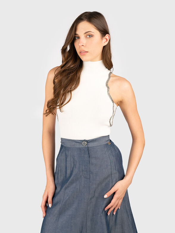 Top with high neckline and logo - 1