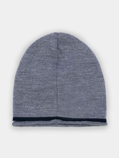 Gray knitted hat with logo - 2