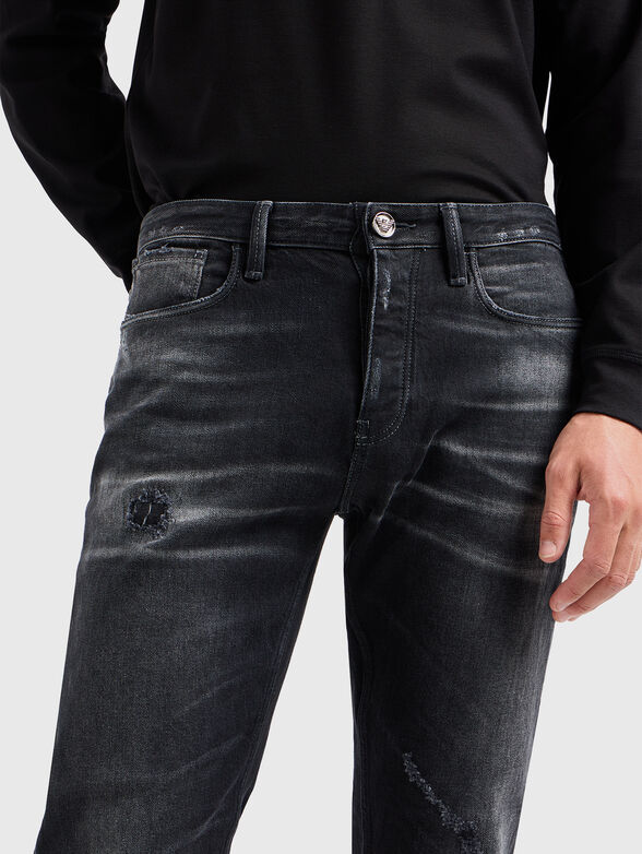 Black jeans with washed effect - 4