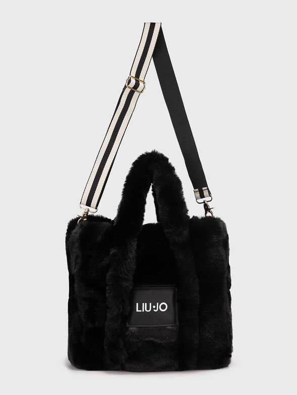 Beige bag from eco fur - 2