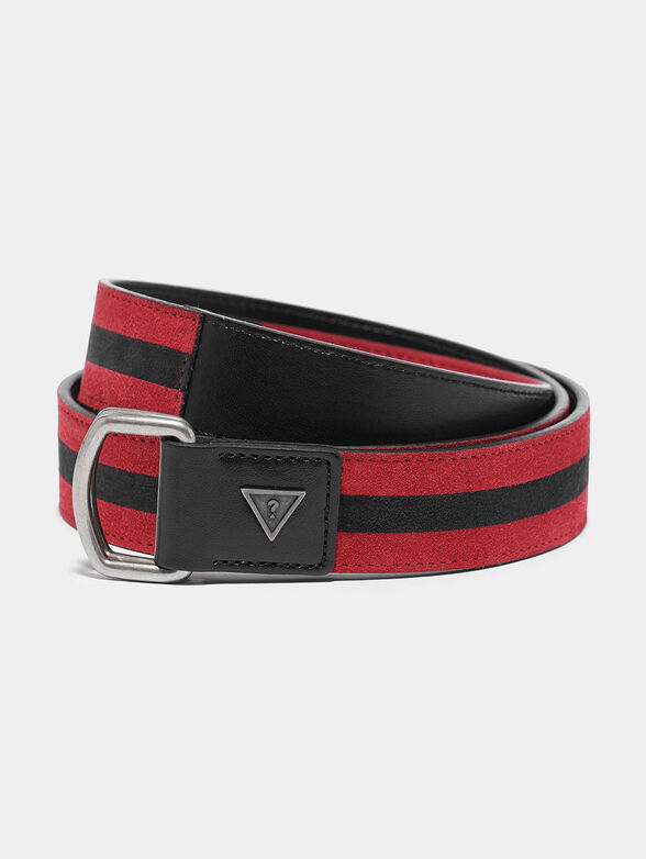STRIPES Red suede belt - 2