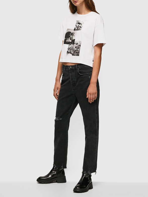 TAYLA white T-shirt with print - 2