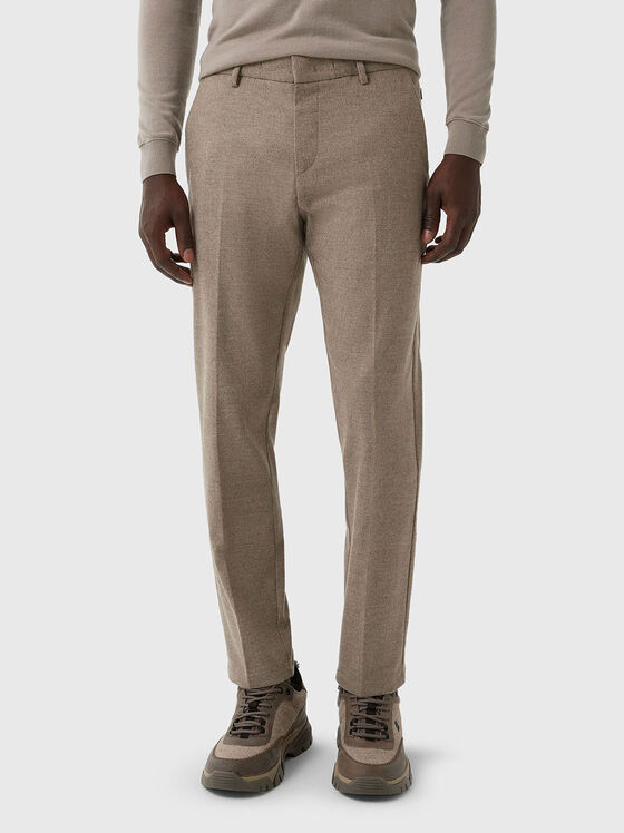 RILEY slim fit wool blend trousers with pockets - 1