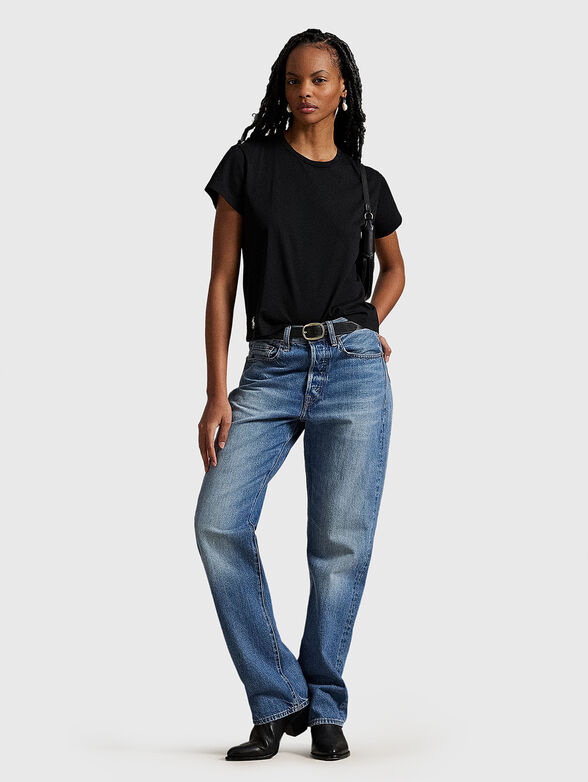 Black T-shirt with embroidered logo - 2