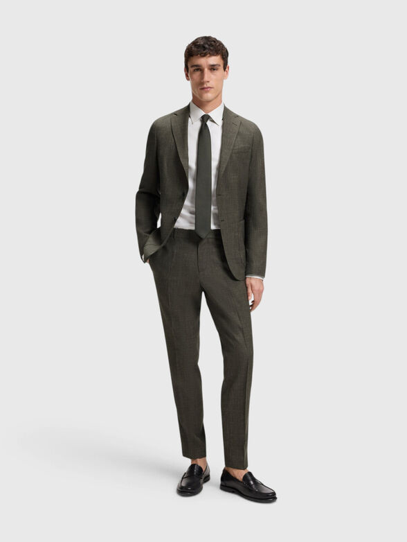 Single-breasted wool and linen jacket - 2