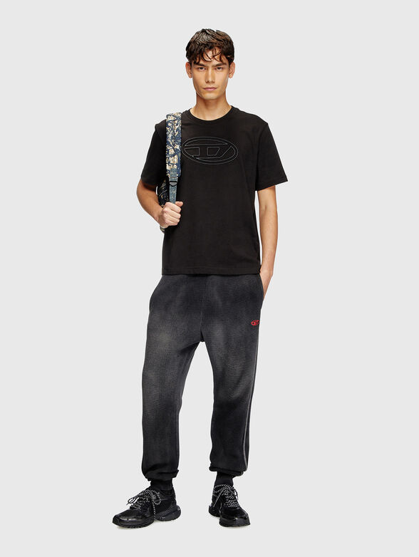 T-ADJUST-BIGOVAL black cotton t-shirt with logo  - 2