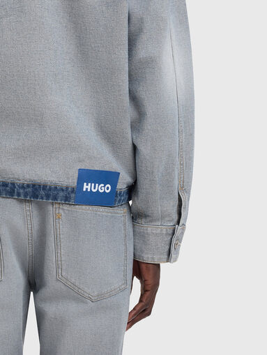 TALIAN denim jacket with zip - 5