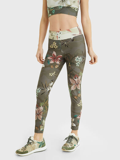 Leggings with floral print - 1