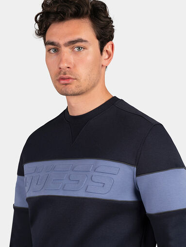 MERV sweatshirt in blue with embossed logo - 4