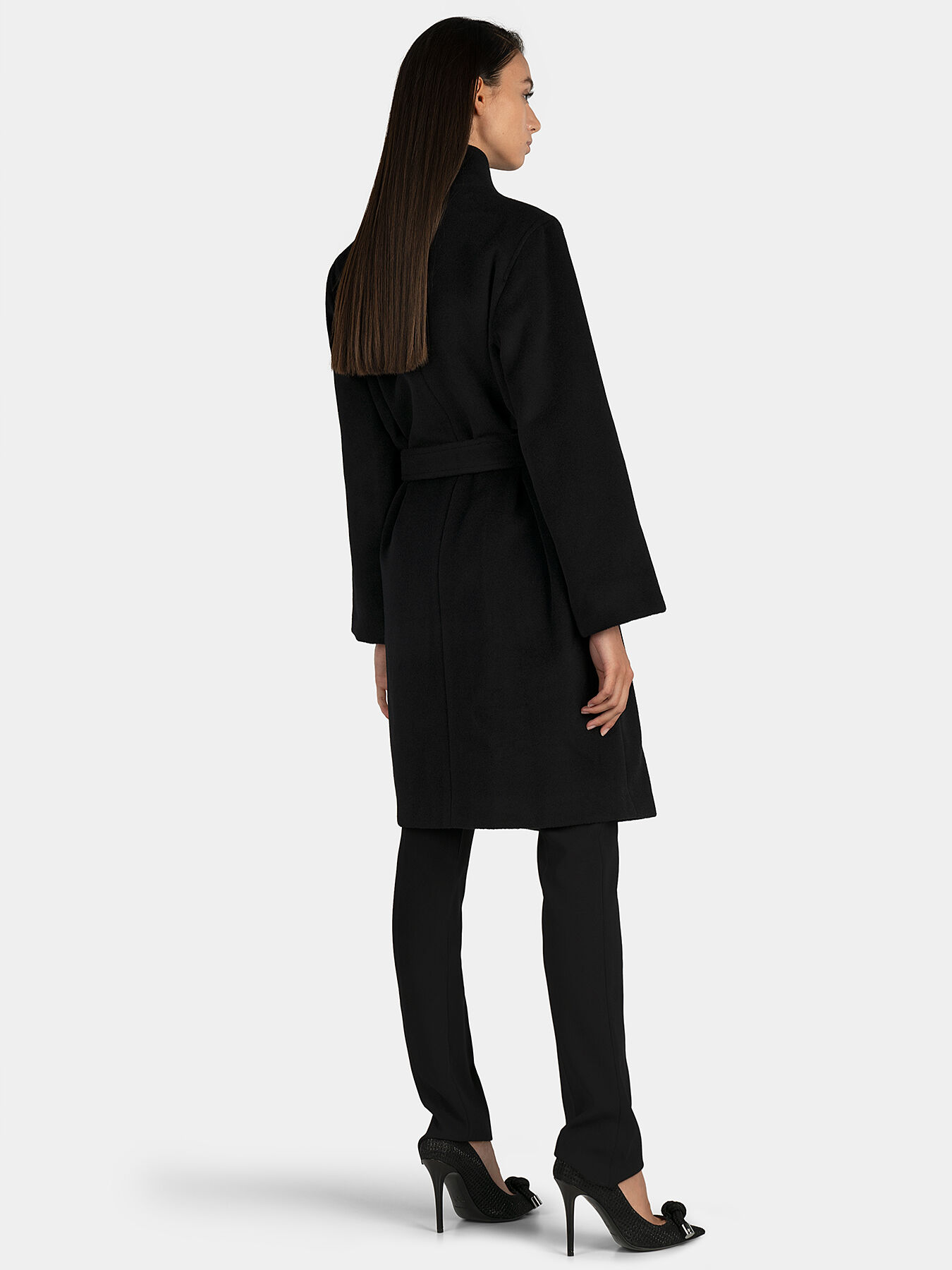 Angora rabbit wool coat brand EMPORIO ARMANI — Globalbrandsstore