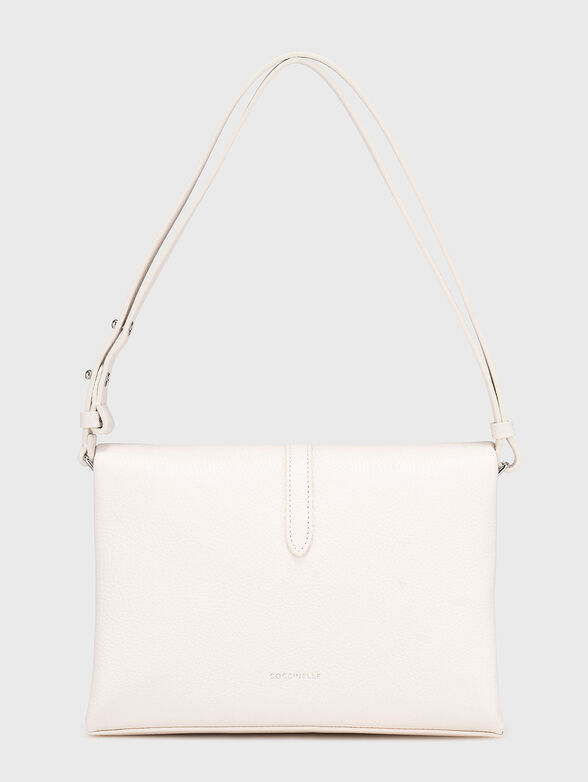 Beige leather shoulder bag - 3