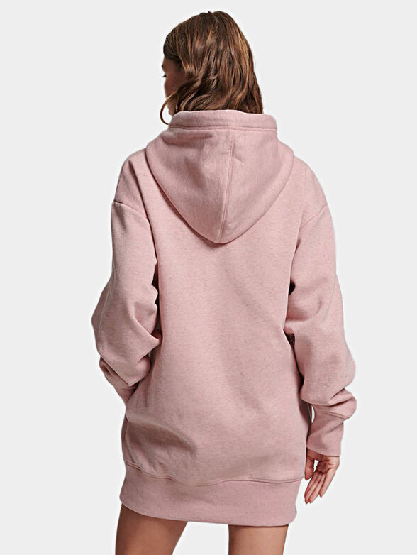 Black hooded sweatshirt dress - 2