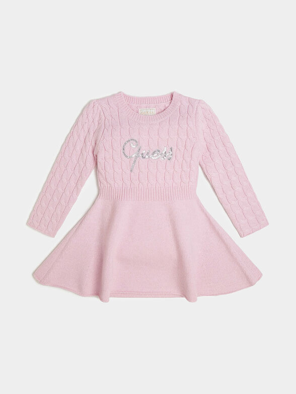 Knitted dress with logo detail - 1