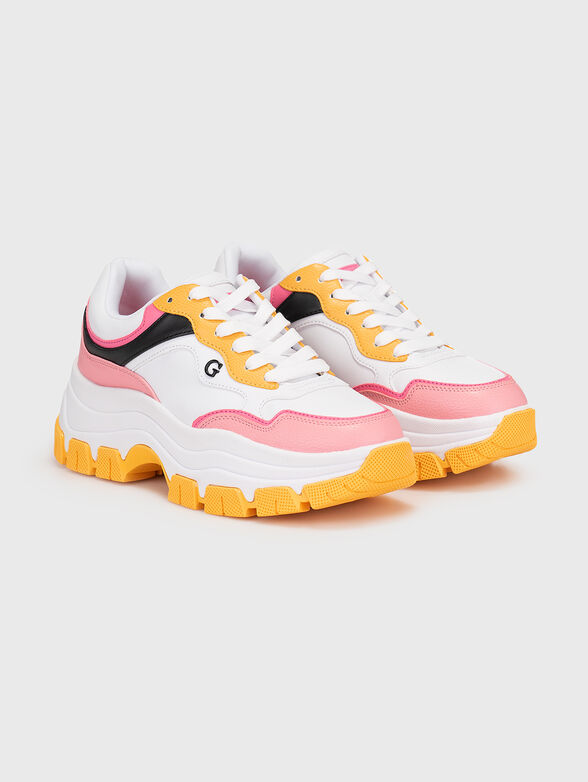 Colorblock sneakers in white  - 2