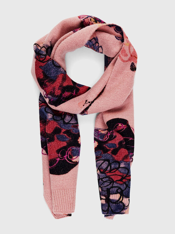 Многоцветен плетен шал - 1