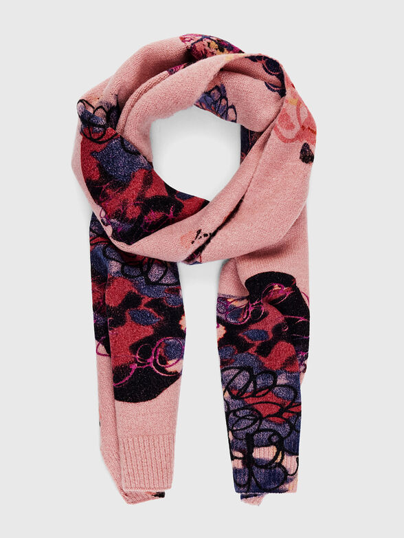 Multicoloured knitted scarf - 1