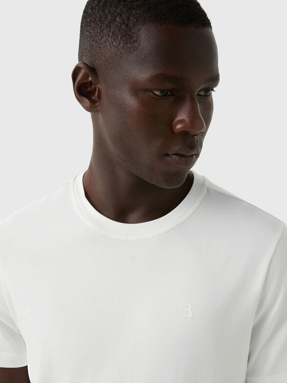 ROC T-shirt with oval neckline in beige - 3