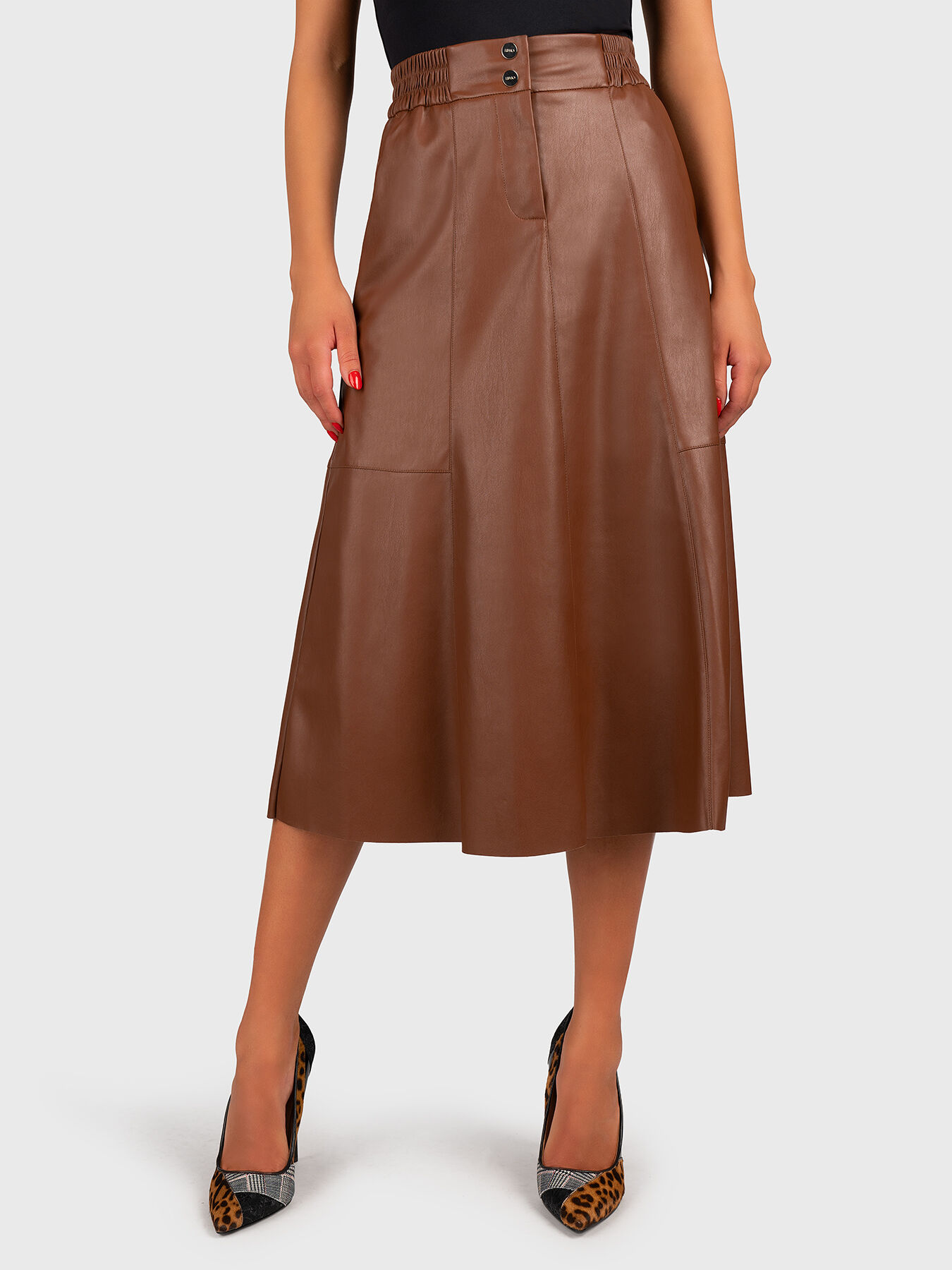 Leather midi skirt 7 little words outlet