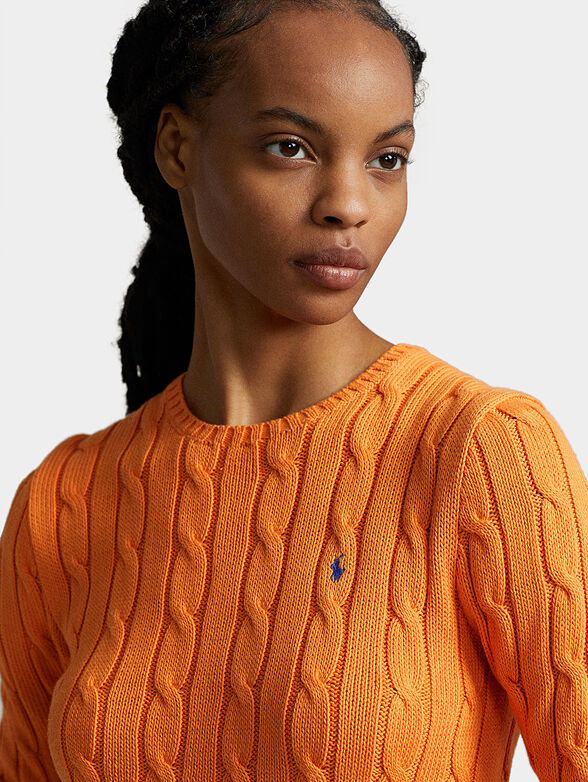 Knitted orange sweater - 4