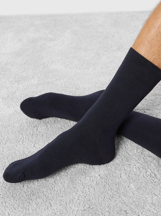 Тъмносини чорапи BASIC CASHMERE - 1