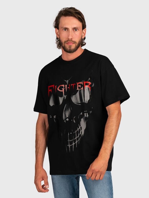 Black oversized cotton T-shirt - 1