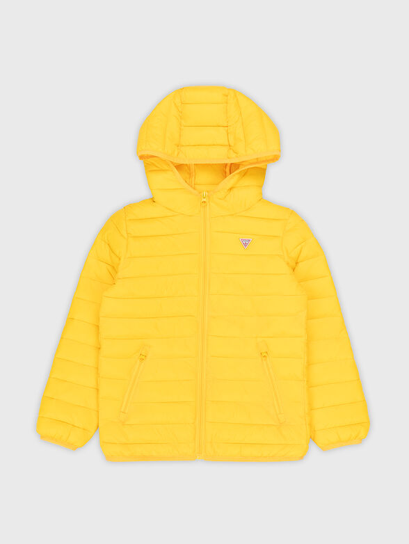 Black down jacket with a hoodie - 1