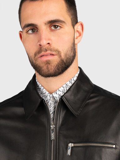 Black leather jacket  - 4