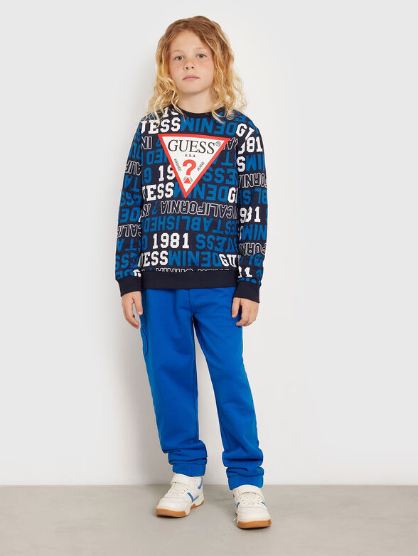 Sweatshirt with logo print and logo - 2