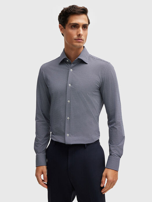 Slim shirt with geometric print