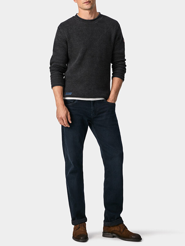STEVEN Black cotton sweater - 4