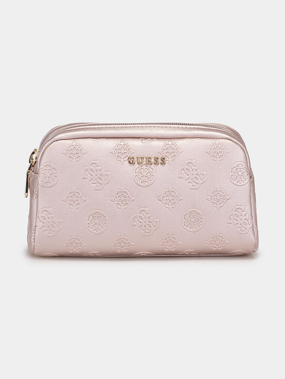 Black pouch with metal logo detail - 1