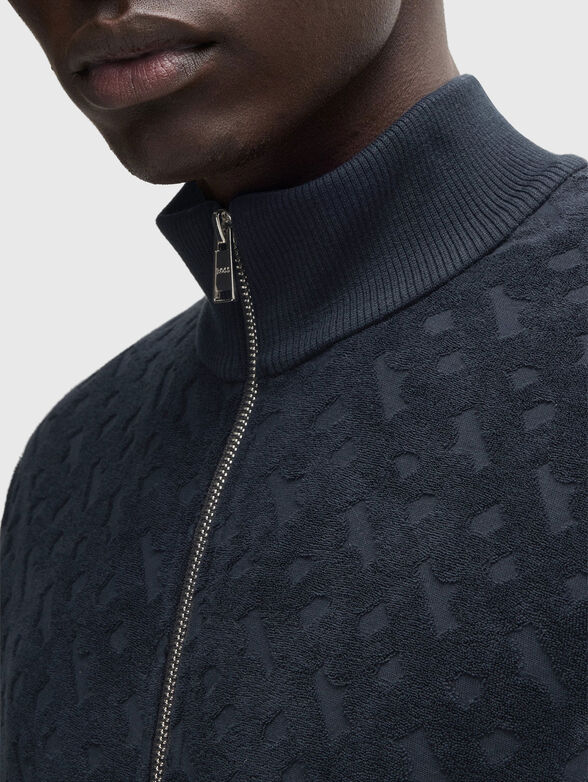 Sweatshirt with zip and logo print - 3