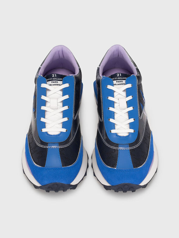 ZONE blue sports shoes with logo accents - 6