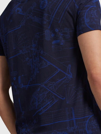 Cotton T-shirt with oval neckline - 5