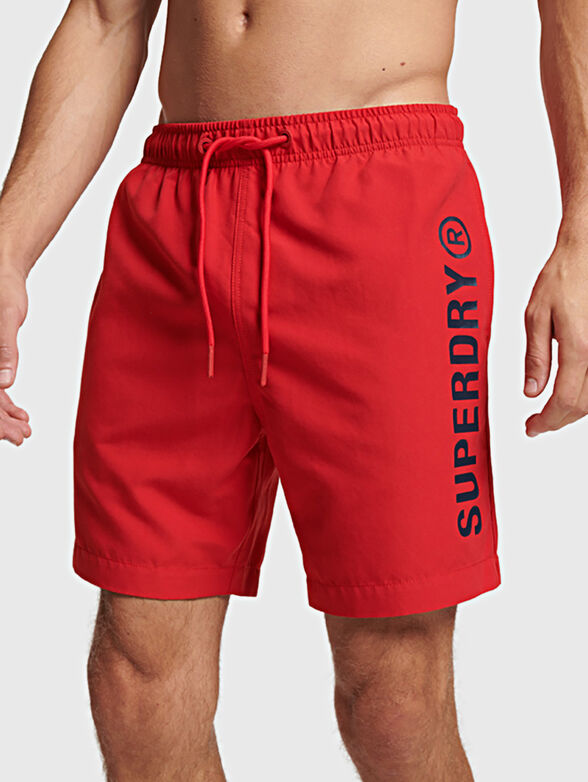 CORE SPORT beach shorts with logo accent - 1