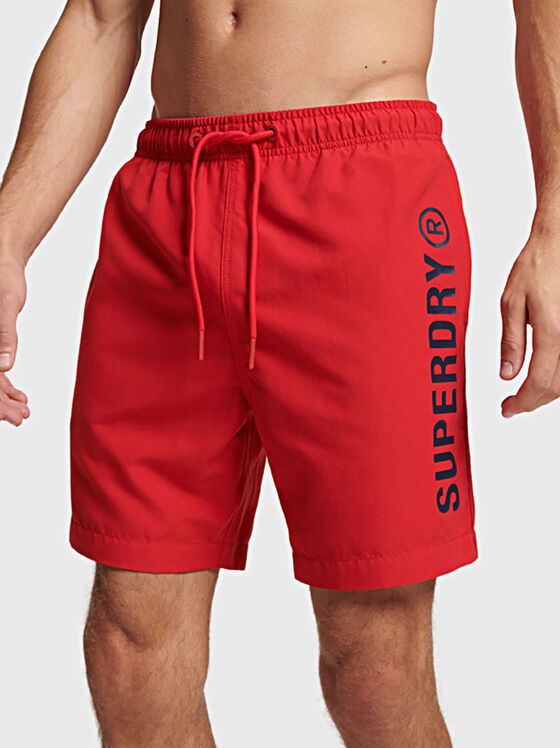 Плажни шорти CORE SPORT в червен цвят - 1