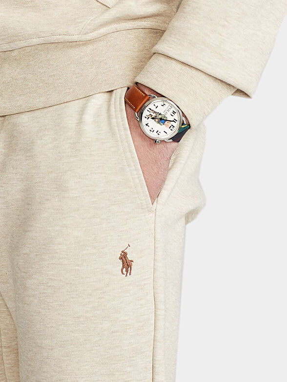 Sports pants in ecru color - 3