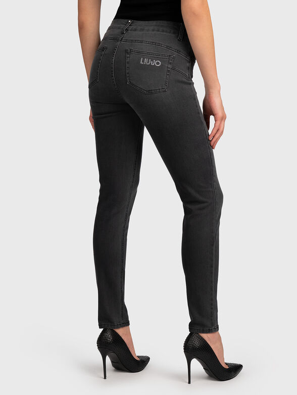 High-rise skinny jeans with logo detail - 2