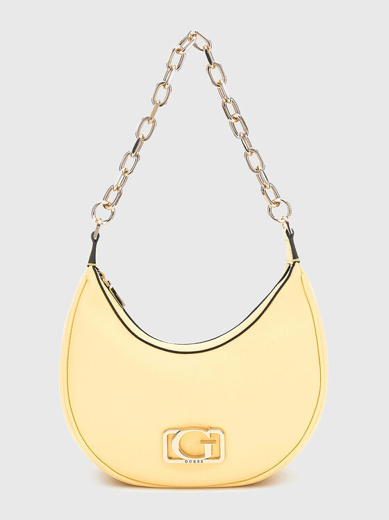 Хобо чанта със златист лого детайл - 1