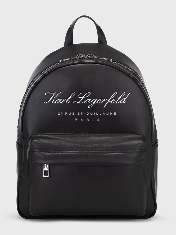 Black eco leather backpack brand Karl Lagerfeld 