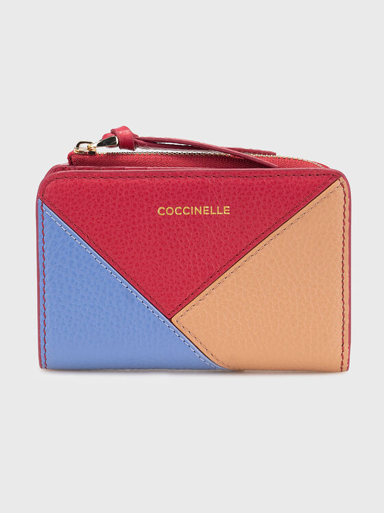 Leather wallet with logo detail - 1