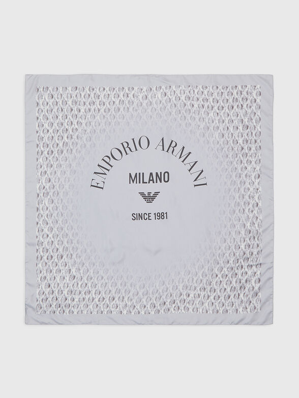 Square scarf with logo print - 1