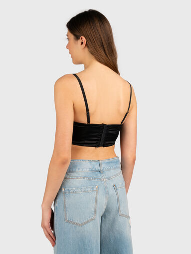 Black satin bustier - 3