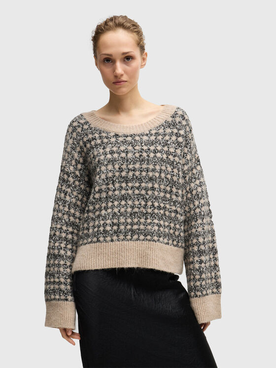 Оувърсайз пуловер от вълнен бленд - 1