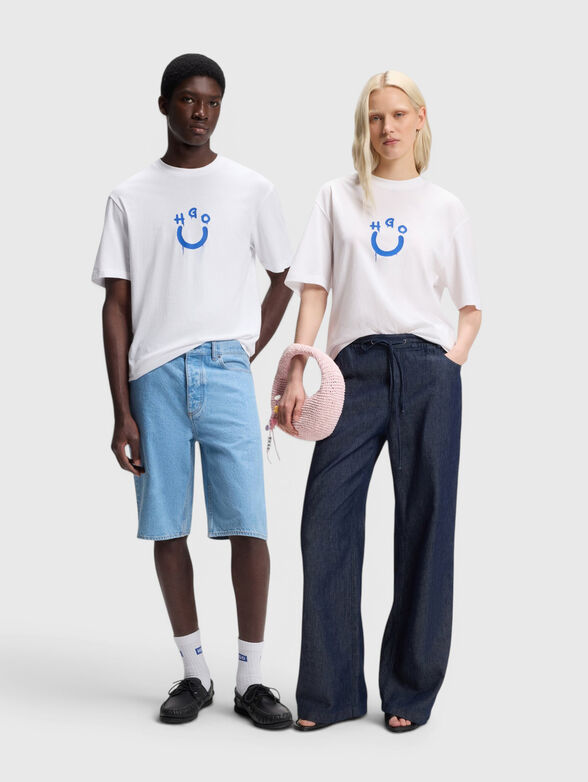 Blue cotton T-shirt - 1