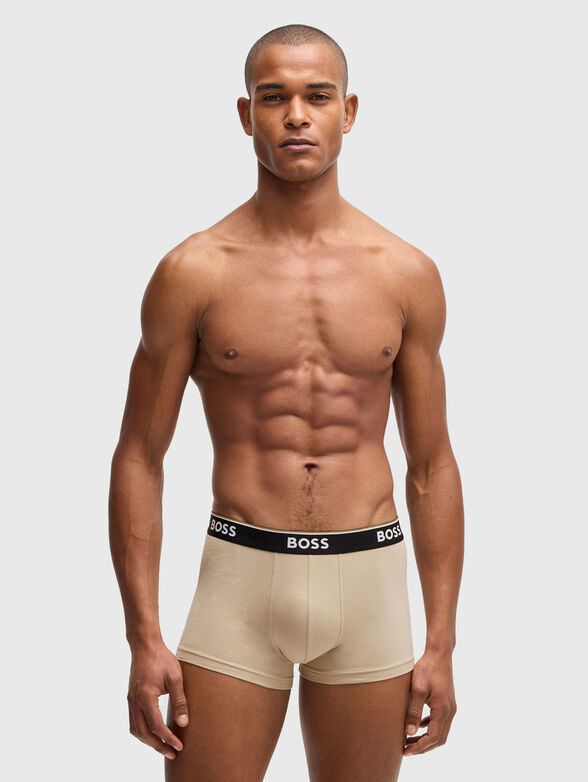 Set of three boxers with logo in cotton - 5