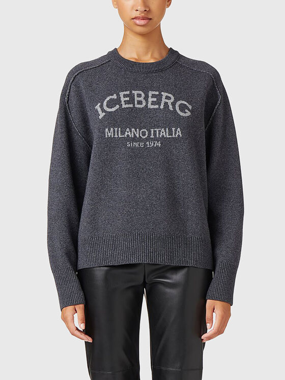 Logo wool blend sweater - 1
