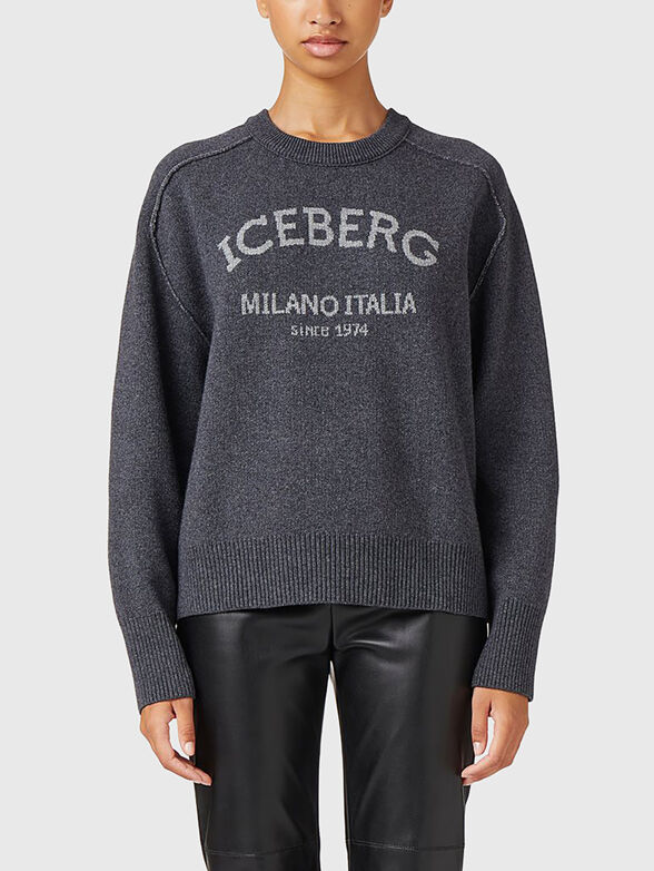 Logo wool blend sweater - 1